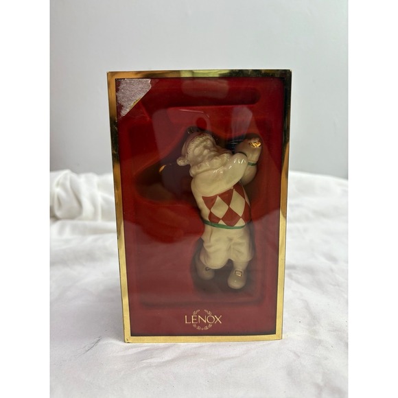 Lenox Golfing Santa Christmas Ornament - Picture 1 of 5